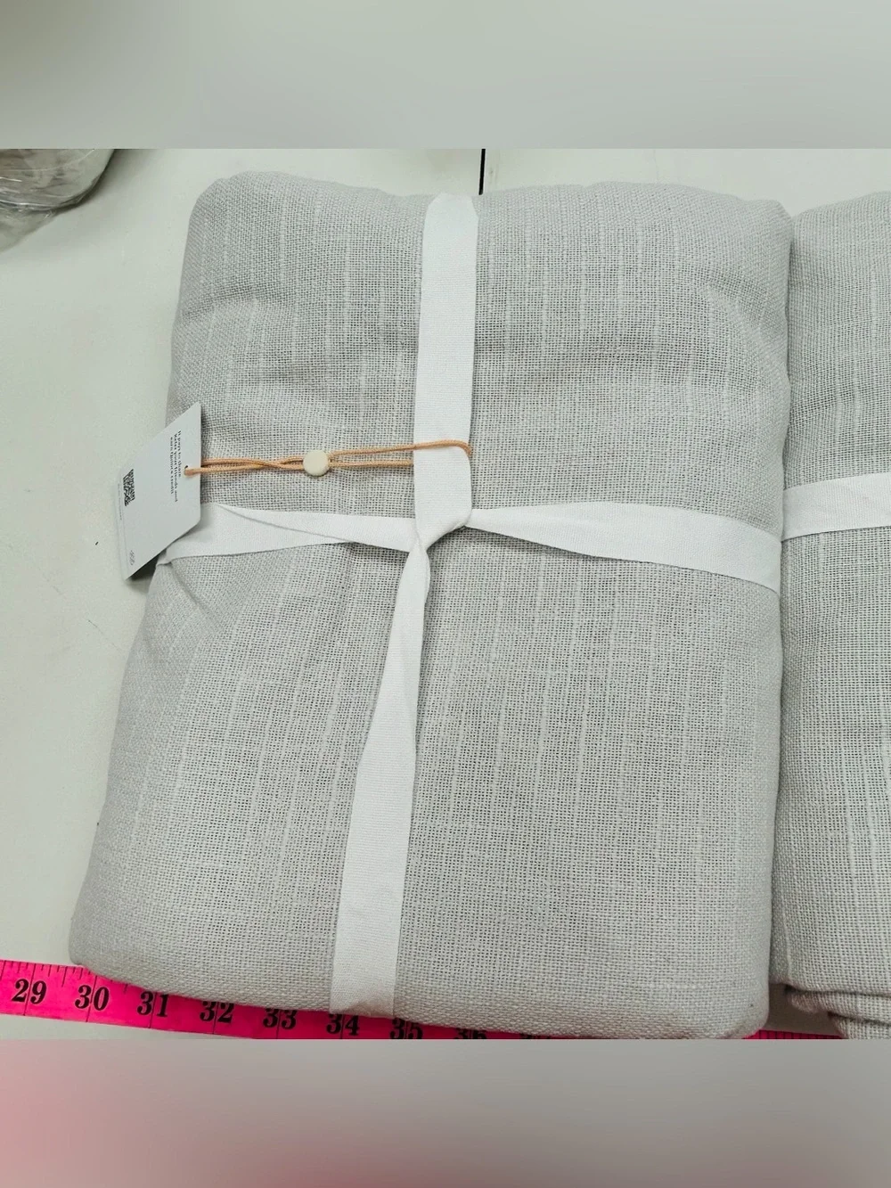 NWT QUINCE Set Of 2 48x84 Cotton Slub Room Darkening Curtains Cloud 9720